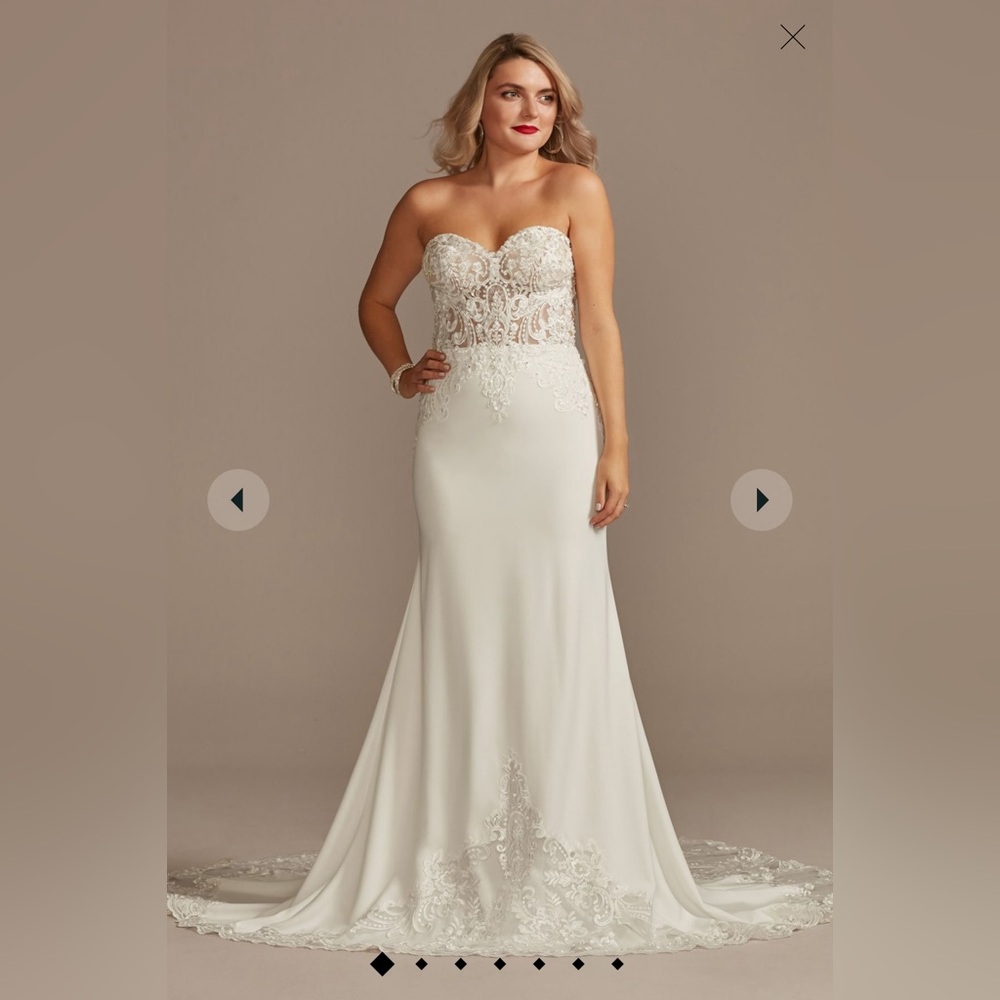 CUSTOM GALINA SIGNATURE-Altered Dress in Photos
Lace Beaded Wedding Dress